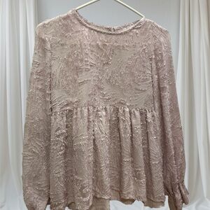 Elegant Lace Women's Top - Pink Small